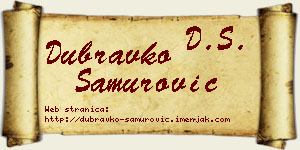 Dubravko Samurović vizit kartica